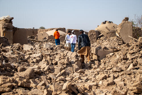 MSF staff assessing earthquake damage in Afghanistan's Herat Province (photo taken October 2023) MSF staff assessing earthquake damage in Afghanistan's Herat Province (photo taken October 2023)
