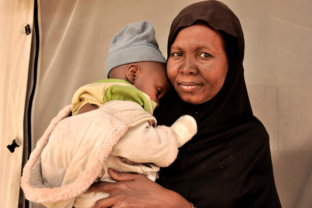 Fatima Mohammed and her 20-month-old baby.