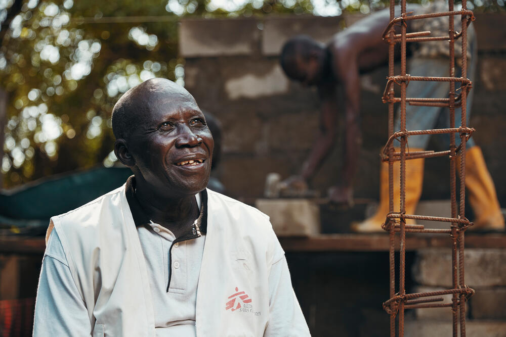 Pasquale Alimu Lokanga, 62. Originally from the eastern part of South Sudan, Pasquale has spent the past few years working with MSF in various projects around the country and is known as the "flying contractor". 