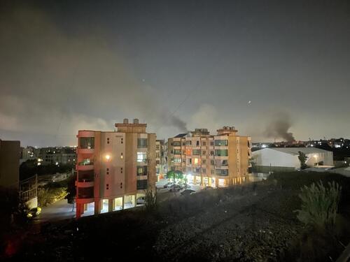 Smoke rises from airstrikes in south Beirut