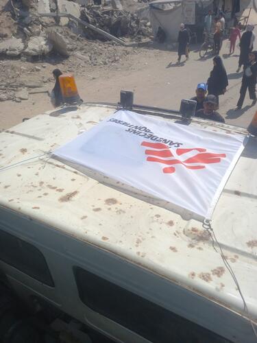 MSF water truck attacked by the Israeli forces in Gaza City