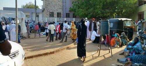 Outside Kosti Hospital, February 2025