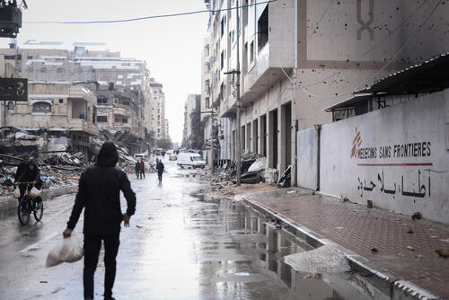 Street scene in Gaza City