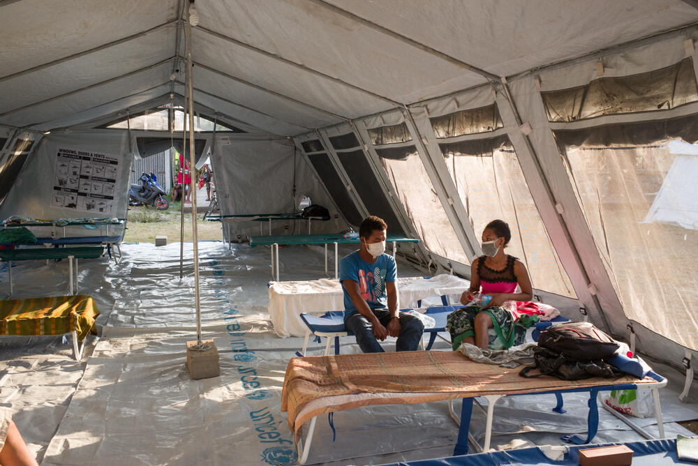 Patients affected by the plague are quarantined and housed in tents to prevent them from spreading the disease.