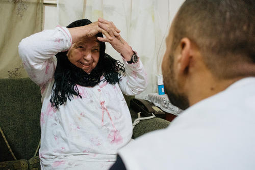 Home-based care in Burj el-Barajneh refugee camp, Beirut. Home-based care in Burj el-Barajneh refugee camp, Beirut.