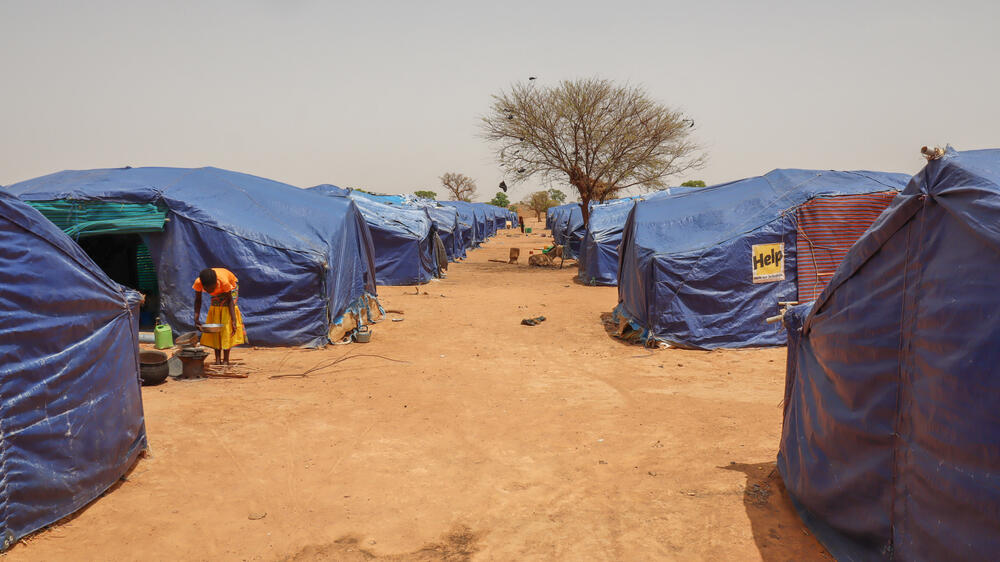 A camp for internally displaced people (IDPs) affected by the ongoing conflict in Burkina Faso