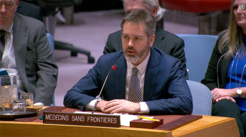 UNSC briefing on Sudan screen shot