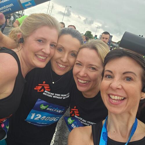 A team of runners took on the Belfast City Marathon in May, raising thousands for our work