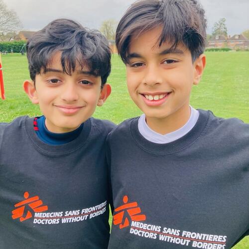 Mu’awwiz and Zakariyah, both nine, completed a 5km swim during Ramadan to raise over £3,000 for MSF