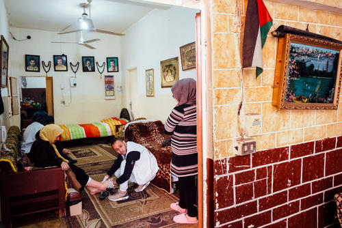Home-based care in Burj el-Barajneh refugee camp, Beirut. Home-based care in Burj el-Barajneh refugee camp, Beirut.