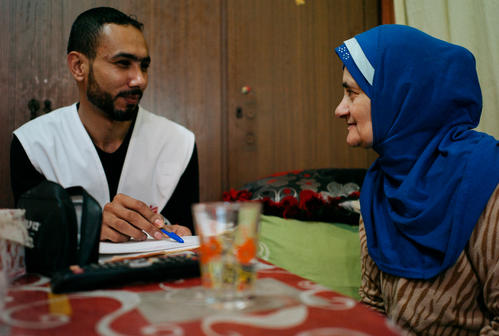 Home-based care in Burj el-Barajneh refugee camp, Beirut. Home-based care in Burj el-Barajneh refugee camp, Beirut.