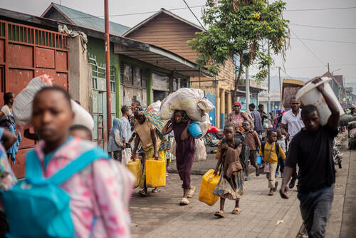 People fleeing the conflict in North and South Kivu