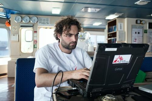 Wiet Vandormael, cordinator project assistant working aboard of the MSF ship for the S&R operation in Augusta port.