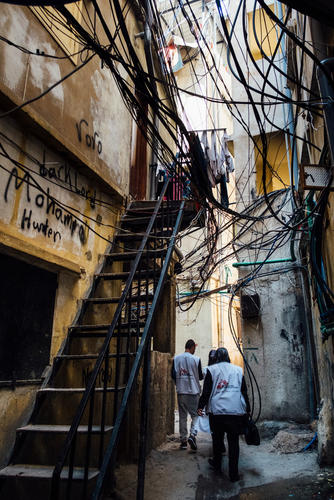 Home-based care in Burj el-Barajneh refugee camp, Beirut. Home-based care in Burj el-Barajneh refugee camp, Beirut.