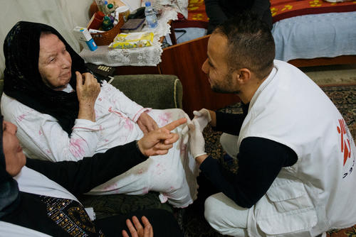 Home-based care in Burj el-Barajneh refugee camp, Beirut. Home-based care in Burj el-Barajneh refugee camp, Beirut.