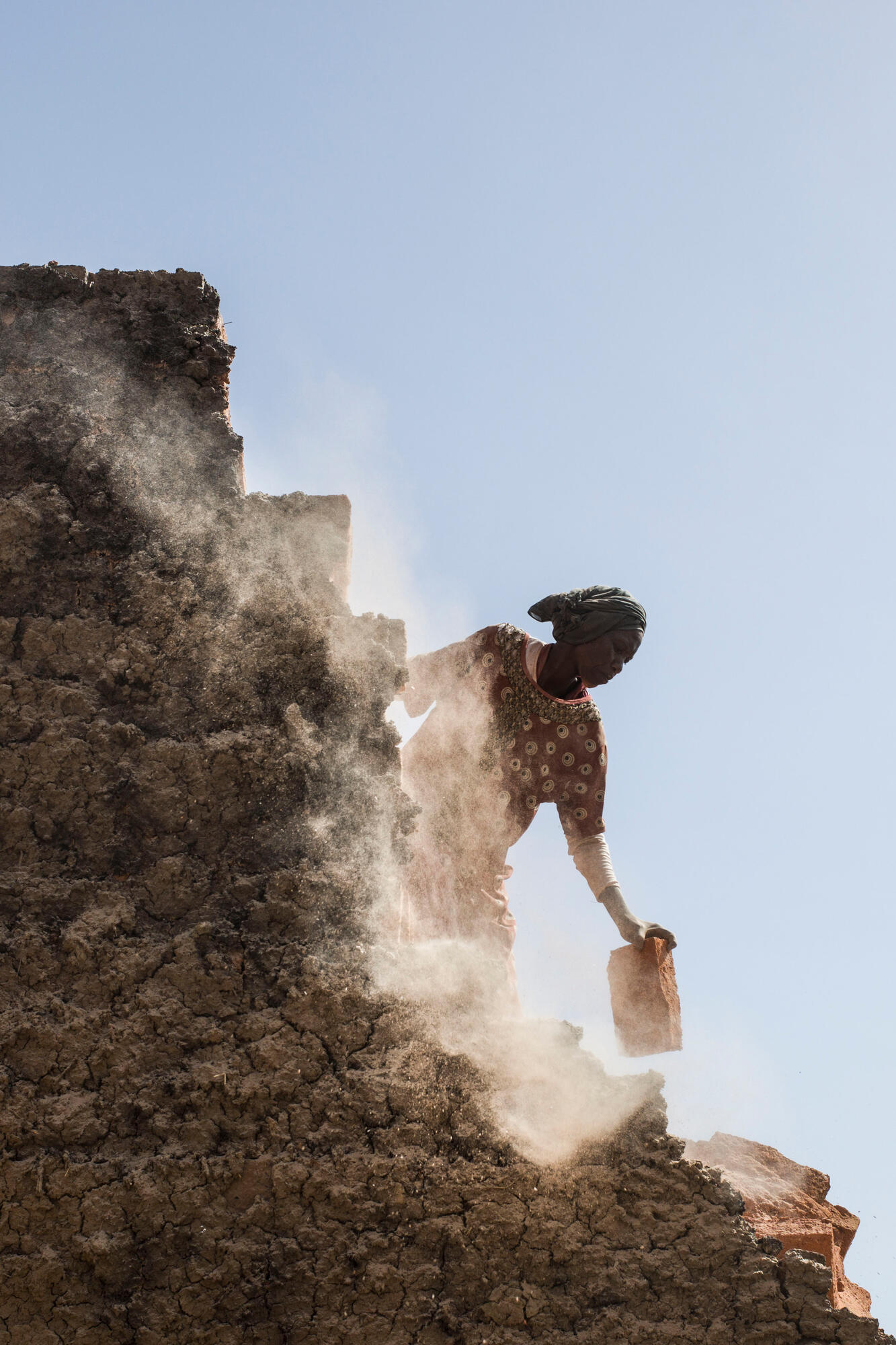 "I spend my days making these bricks"