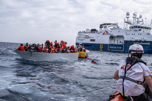 99 survivors were rescued by the Geo Barents at approx 30 miles from the Libya