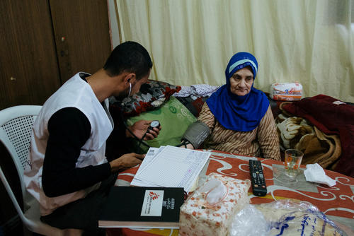 Home-based care in Burj el-Barajneh refugee camp, Beirut. Home-based care in Burj el-Barajneh refugee camp, Beirut.