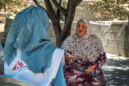 Fatima, a mother and grandmother living in Beit Ummar, has been coping with attacks and harassment from nearby settlers, who wish to establish ownership over the land, for years. This has resulted in long-term mental health issues for her and her family. “They raid the houses,” she says. “They assault our children and the men.  We are scared. They throw stones at us and they come at night. We suffer from depression and fear. Any normal person would suffer from fear and depression in this kind of situation. What can I say? We face a lot of problems. If you wanted me to tell you all our problems, we would not stop talking day or night.” She has had two heart attacks since the settlers began attacking.

The effects of this type of violence are far-reaching and leave very few people untouched, with children in particular vulnerable to long-term mental health issues as a result of witnessing or suffering traumatic events. “The children are very affected by what is going on. All night they are scared. They are afraid of the settlers. I am a mother, and especially with the disability that I have I cannot stay calm. I am thinking all the time about my family.”