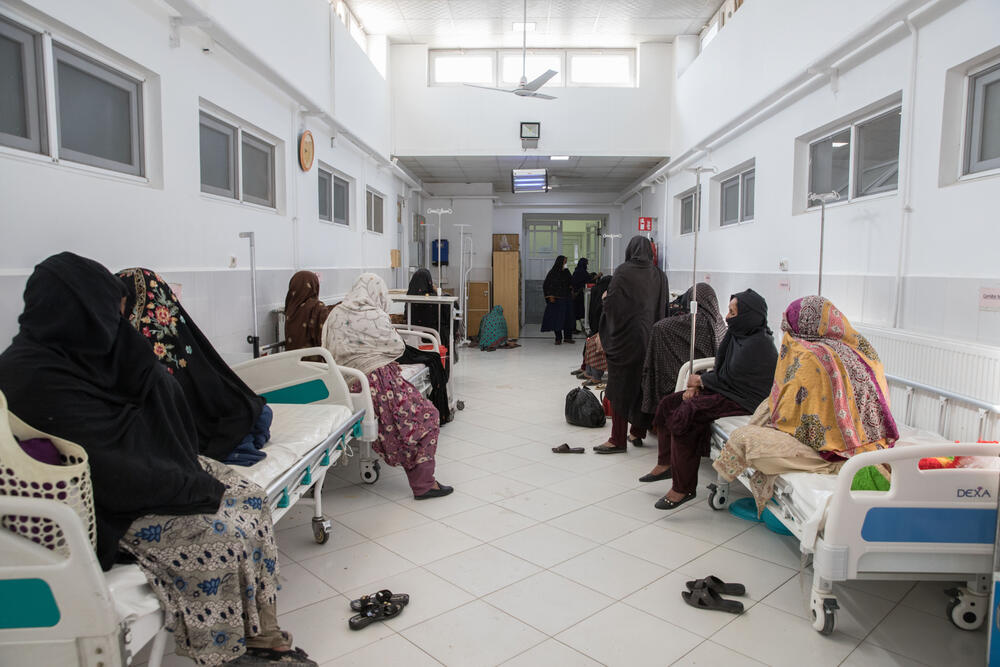 Women resting after giving birth in the maternity department at Boost Hospital