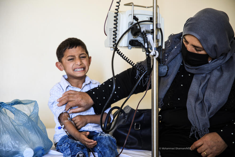 Abbas, five, was also diagnosed with thalassemia when he was six months old. His family fled the conflict in Aleppo for Lebanon, first travelling to Beirut and then to Zahleh in the Bekaa Valley in 2016. 