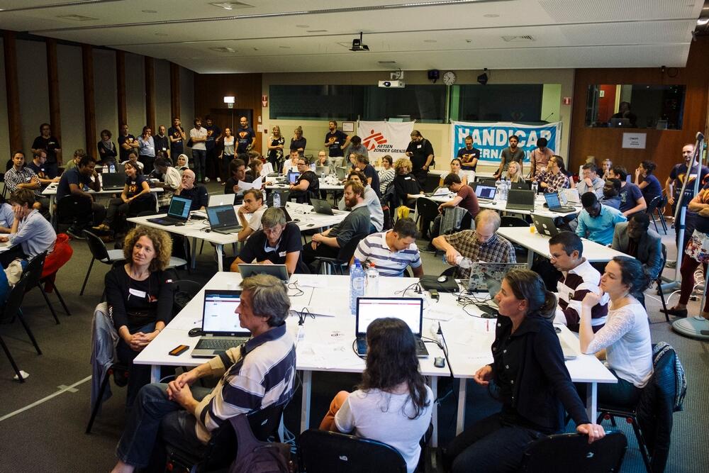 Approximately 220 people from all over the world join a mapathon hosted by MSF in Brussels.