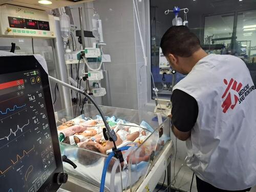 Premature newborns in north Gaza