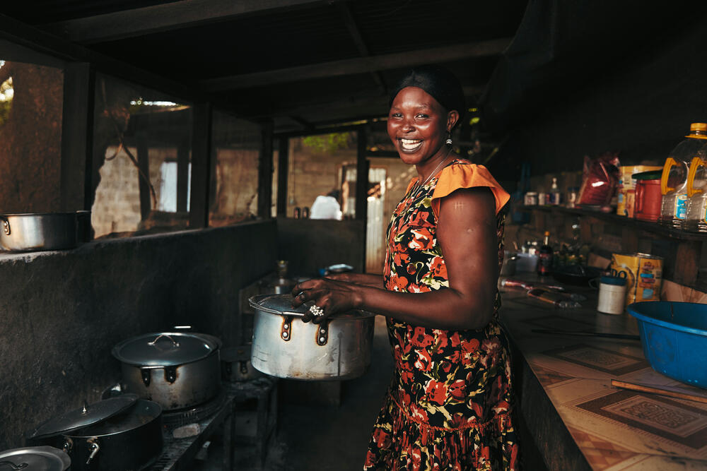 "Zenab is a cook and cleaner within the staff compound at Doro, working with incredibly limited food stocks. Her cooking is simply fantastic!"
