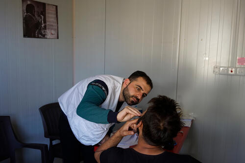 Consultation in the clinic operated by Doctors Without Borders inside the Bardarash refugee camp in Iraqi-Kurdistan. November 6, 2019.