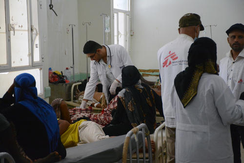 MSF supported cholera treatment center in Al-Sadaqa hospital, Aden, Yemen MSF supported cholera treatment center in Al-Sadaqa hospital, Aden, Yemen