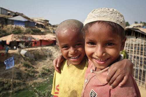 Rohingya refugees, Abdul and Noor in Kutupalong camp in Cox's Bazar district. Rohingya refugees, Abdul and Noor in Kutupalong camp in Cox's Bazar district.