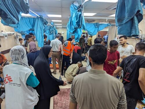 Al Aqsa Hospital is one of several MSF-supported healthcare facilities facing critically low supplies