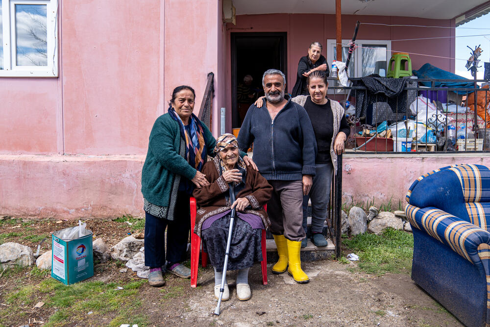 The Kodaş family rely on neighbours for support after losing their home in the earthquakes then their remaining belongings in floods