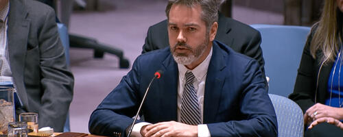 MSF Secretary General Christopher Lockyear speaks at the United Nations on 13 March 2025