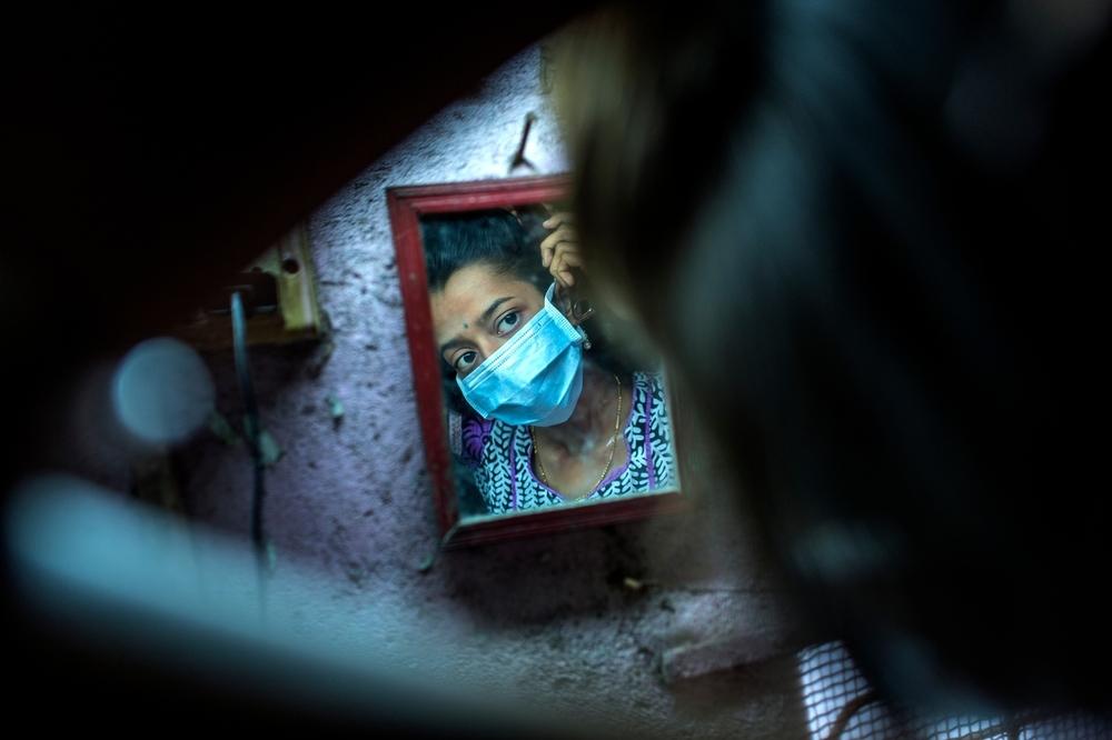 A patient with extensively drug-resistant TB, at home in the Ambedkar Nagar area of Mumbai.