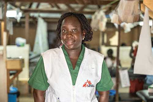MSF clinical officer Juliana Alexander Justin works in the emergency department of Aweil Hospital in South Sudan