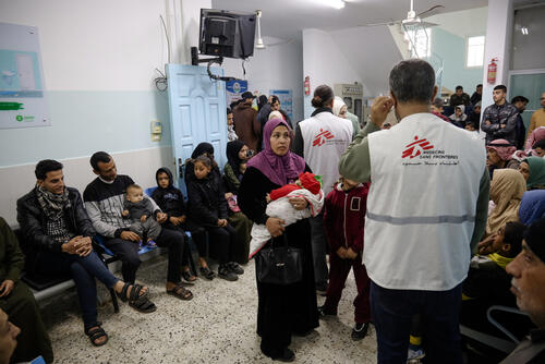MSF supported Al-Shaboura clinic in Rafah, south of Gaza.