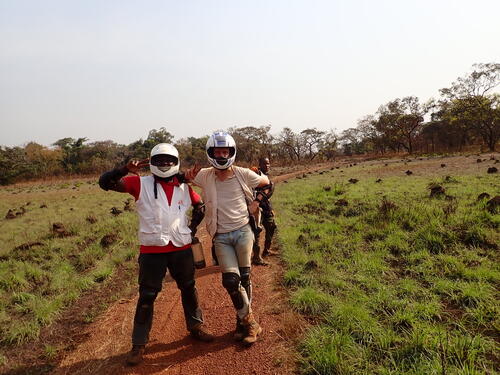 Anthropologist and health promoter, Dale Koninckx and Nursing Team Supervisor, Kotho Gawe Pelé in the Central African Republic. 