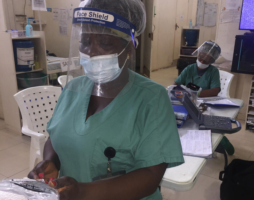 Victoria Pewee, an intensive care nurse, helped care for Paul at the MSF Children’s Hospital