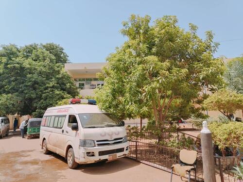 The MSF-supported Al Nao Hospital in Omdurman, where intense fighting has been taking place