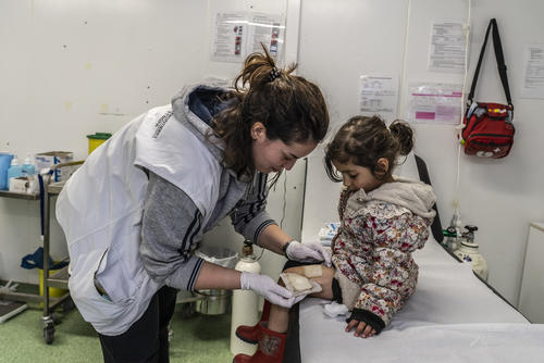 MSF pediatric clinic outside Moria and Olive Grove MSF pediatric clinic outside Moria and Olive Grove