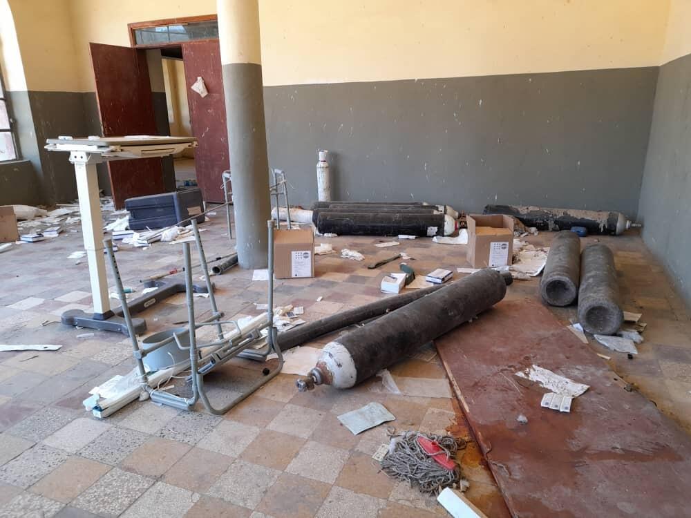 Looted rooms inside Selekleka Hospital in Tigray
