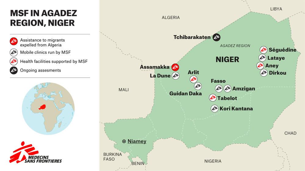MSF in Agadez region, Niger - Map - ENG