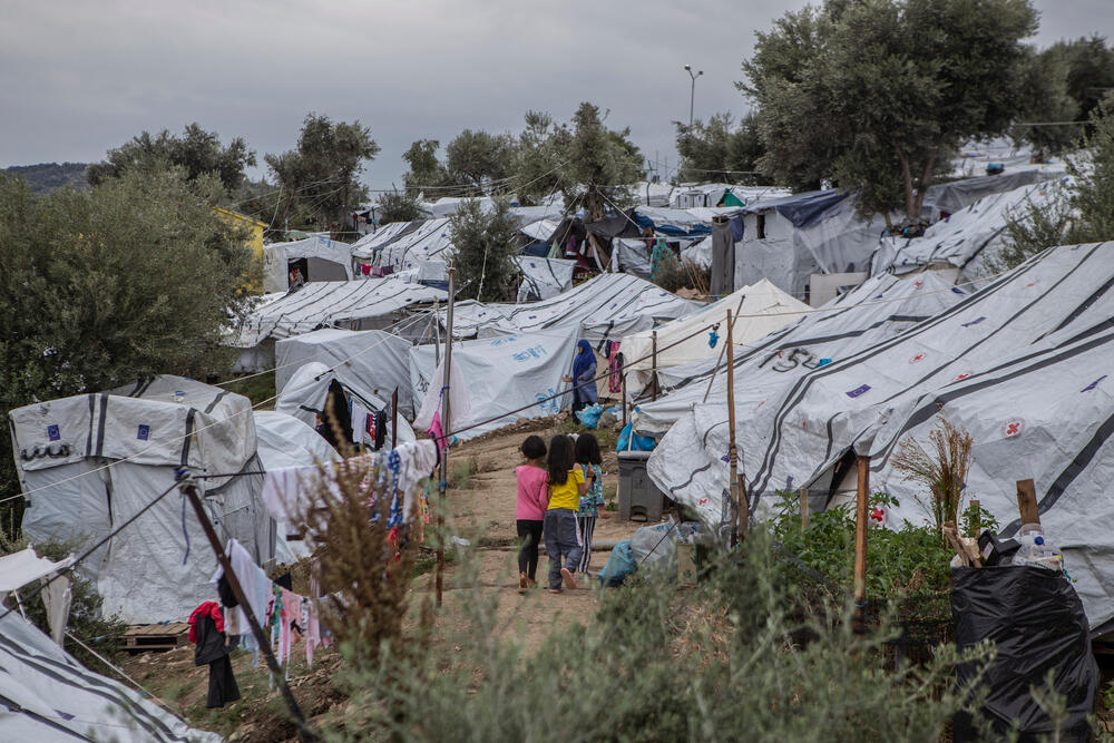 At least 13,000 people are stranded in Moria, a camp originally designed to host 3,000 people