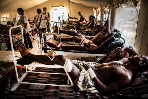 CAR wounded in Hopital Communautaire, Bangui CAR wounded in Hopital Communautaire, Bangui