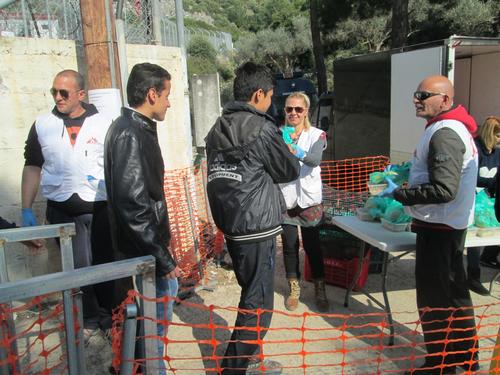 Refugee camp in Samos, Greece Refugee camp in Samos, Greece