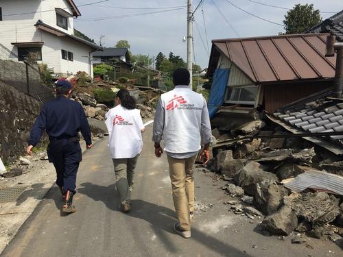 Earthquake in Kumamoto prefecture, Japan Earthquake in Kumamoto prefecture, Japan