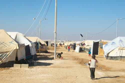Syrian Refugees in Zaatari camp Syrian Refugees in Zaatari camp