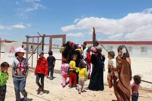 Syrian Refugees in Zaatari camp Syrian Refugees in Zaatari camp