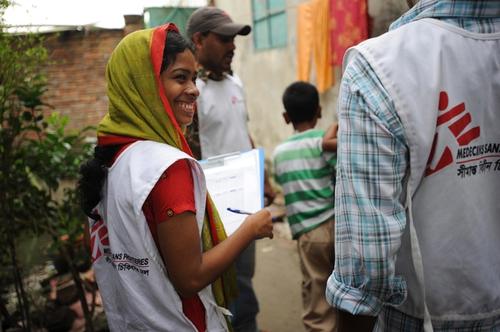 Tamanna Akter, a recently recruited MSF health promoter